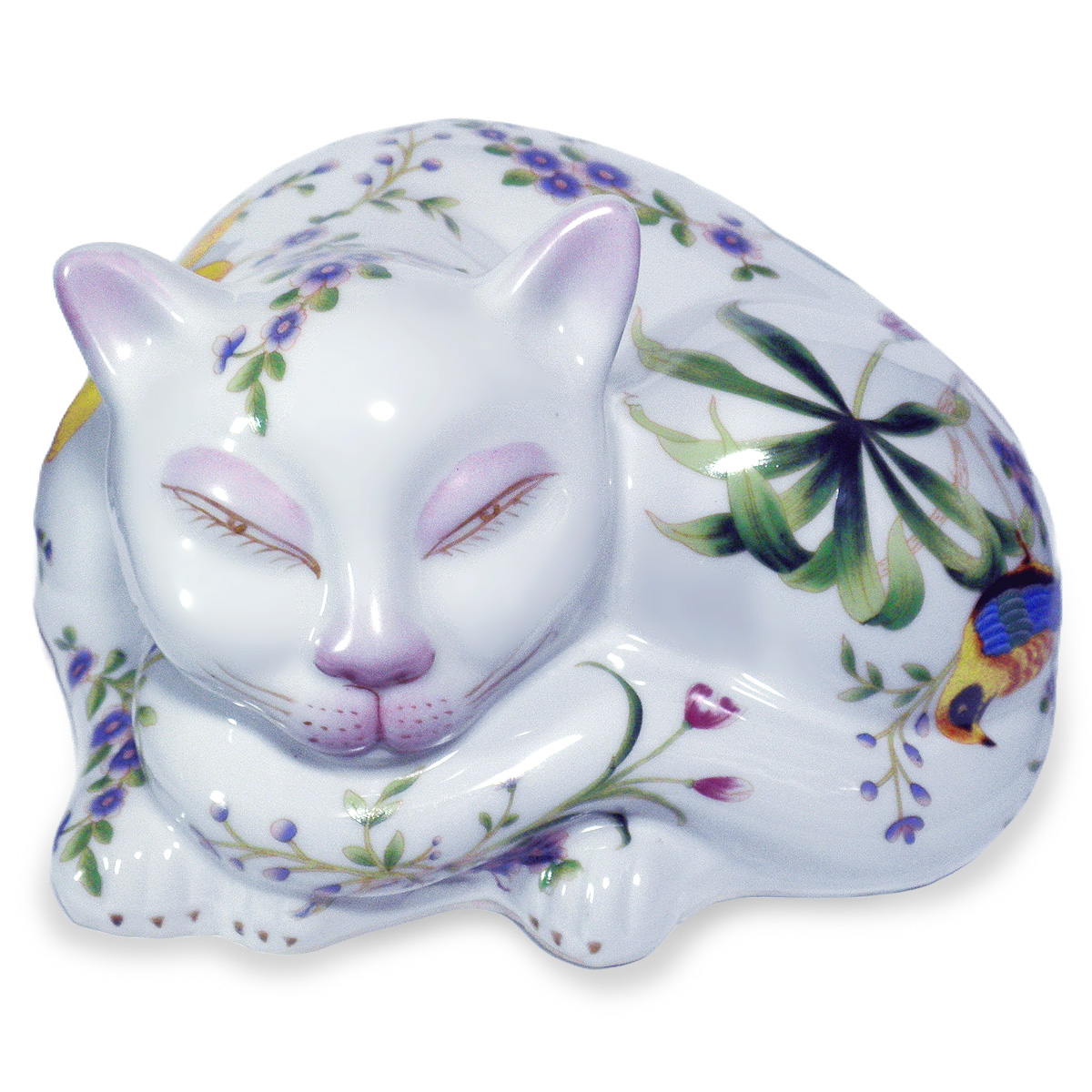 陶器 猫 置物 半睡猫 イメージ画像