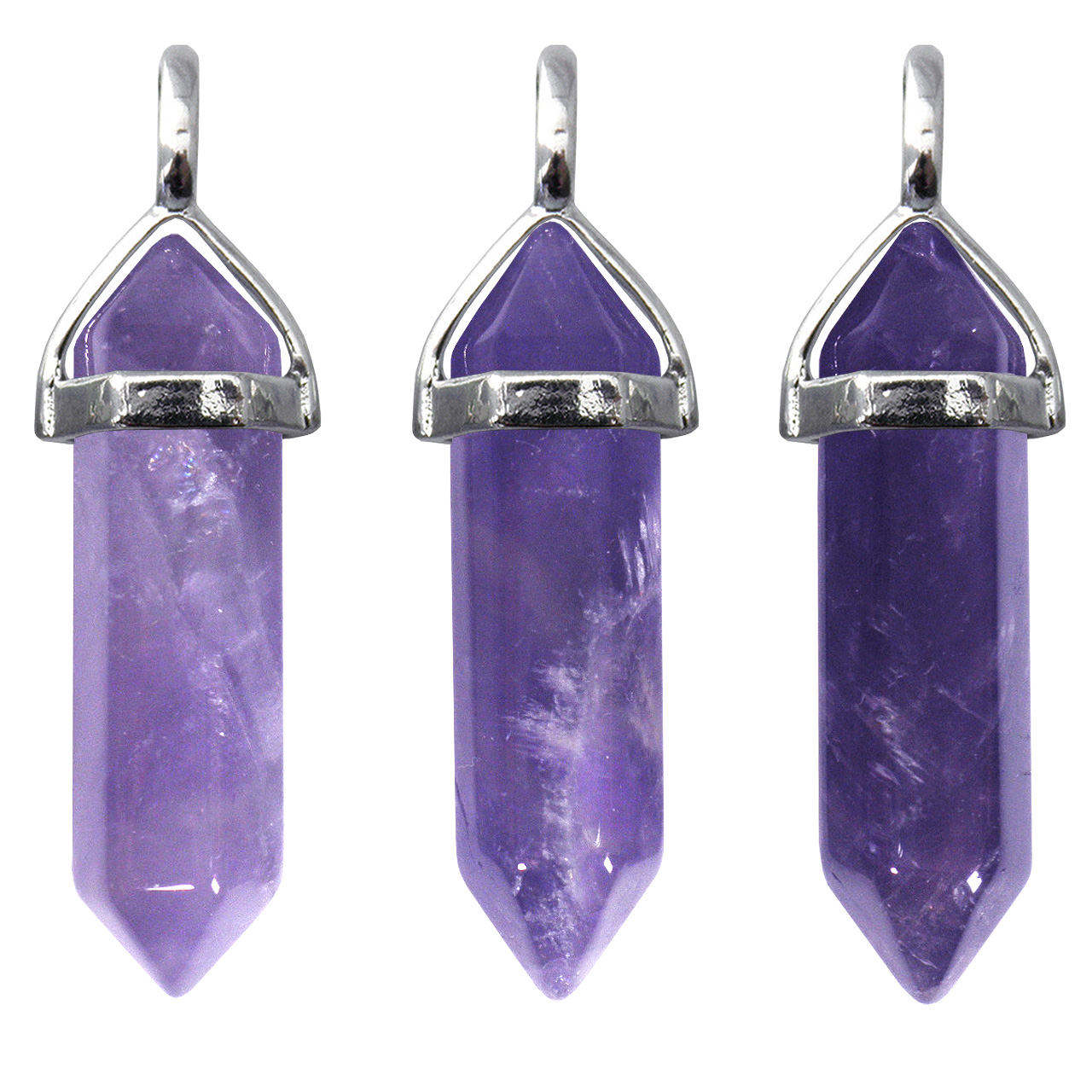  Power Stone amethyst pen te. Ram pendant 