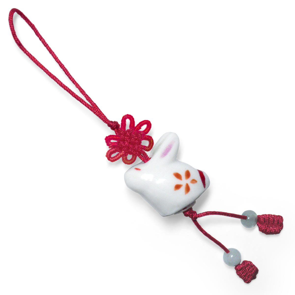 ストラップ 開運招福 福うさぎ(福来る ウサギ)(出世運 仕事運 安産祈願