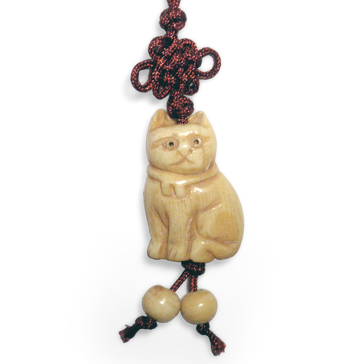 ストラップ 開運厄除け 猫(魔除け 邪気払い 縁起物)根付 携帯