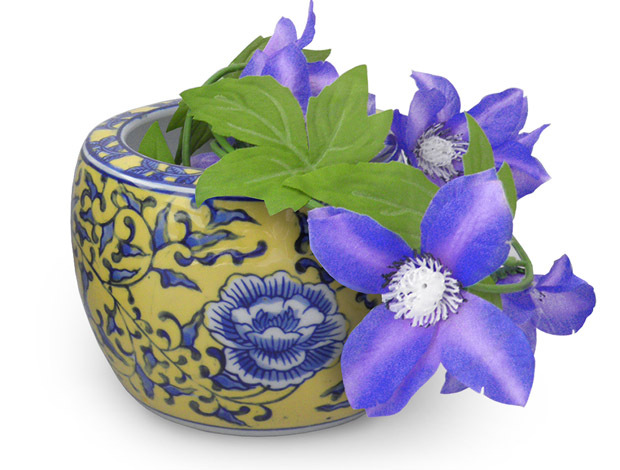 花唐草 火鉢 2点セットのイメージ画像