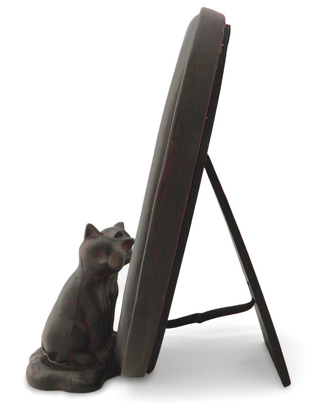 猫 ミラー 卓上鏡 置物 イメージ画像