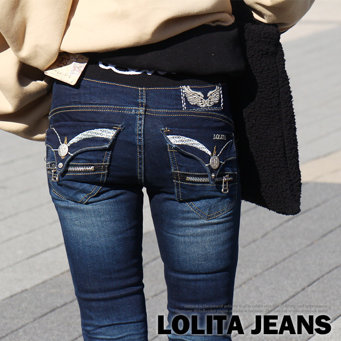 ロリータ ジーンズ LOLITA JEANS◇lo-1815-1 ボトム デニム ストレート ウエストリブ ジーンズ 美脚 レディース :lo-1815 -1:lemme - 通販 - Yahoo!ショッピング