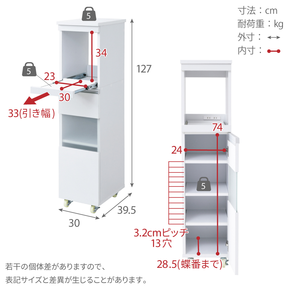 【メーカー直送 代引不可】JKプラン FKC-0003 キッチン 隙間収納 ラック スリム コンセント 食器棚 収納 キッチン収納 隙間ラック | JK-PLAN | 16