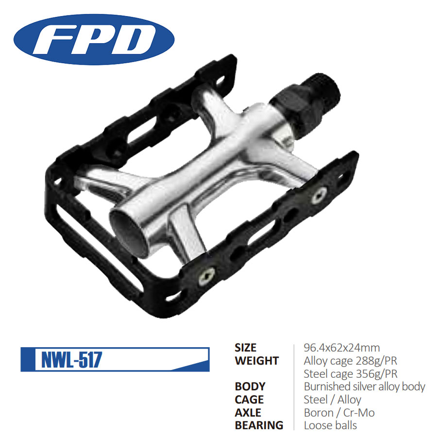 自転車 アルミ フラット ペダル FPD NWL-517 クロスバイク ロード