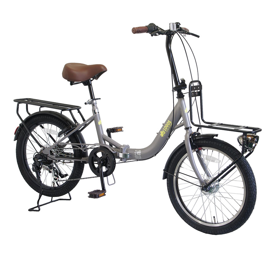 LOGOS（ロゴス） 送料無料 自転車 20インチ 折りたたみ シマノ 外装 6