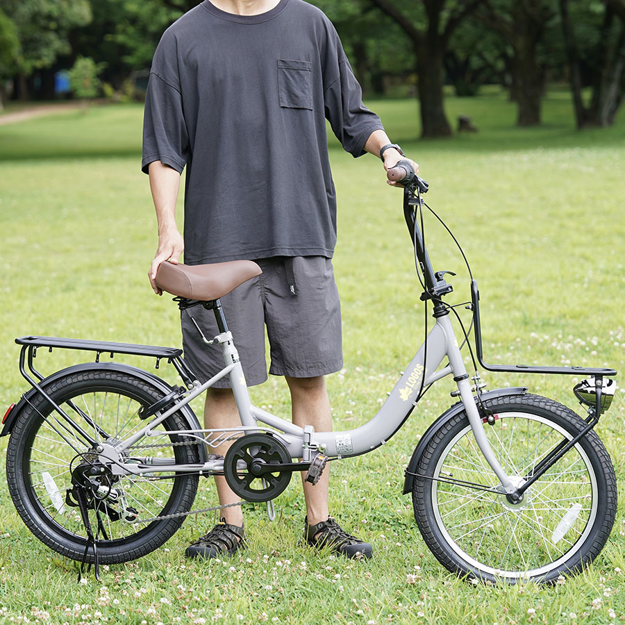 ロゴス　折りたたみ自転車　20インチ　引き取り対応可能　説明書　販売証明書有り LOGOS（ロゴス） 送料無料 自転車 20インチ 折りたたみ シマノ 外装 6