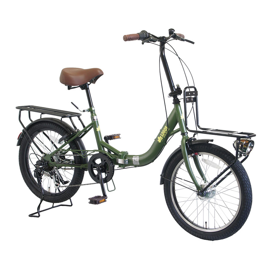 LOGOS 送料無料 自転車 ロゴス 20インチ 折りたたみ シマノ 外装