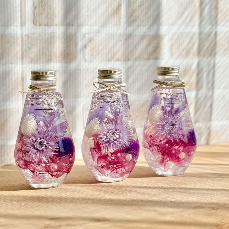 ハーバリウム ＼ギフトボックス・カード付／ 完成品 200ml しずく