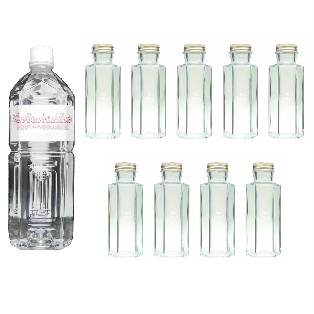 横浜ハーバリウム弐番店 ハーバリウムオイル1L 瓶 100ml 9本 セット 