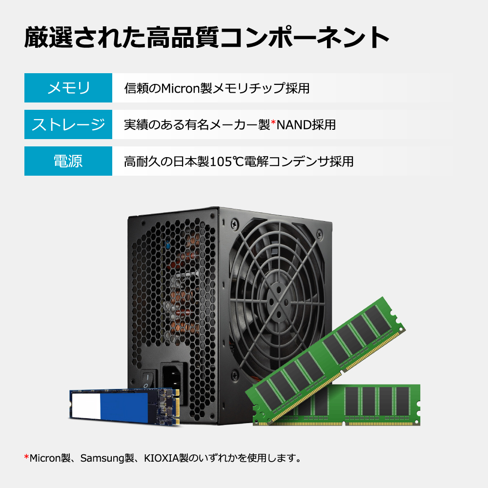 ゲーミングPC Ryzen7 5700X RTX4060 メモリ32GB SSD1TB B550 サイドフロー空冷 デスクトップ｜cyberdesk｜10