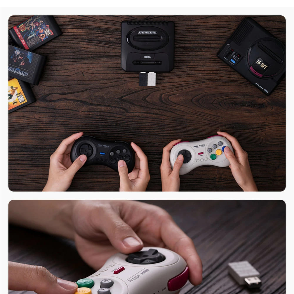 Switch2対応 コントローラー 8BitDo M30 2.4G for SEGA Genesis Mini