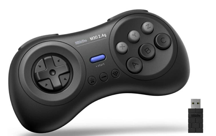 Switch2対応 コントローラー 8BitDo M30 2.4G for SEGA Genesis Mini