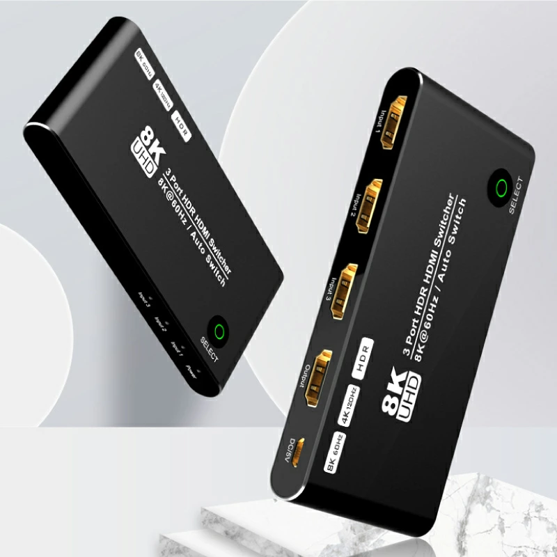 HDMI,AV,セレクター,4K,8K,2.1,48Gbps,切替器,PC,液晶,Switch,PS3,PS4,Xbox Sereis,ゲーム機,BDレコーダー,アクセサリ,HDR