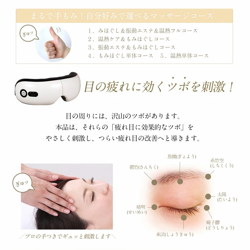 目元エステ アイマッサージャー 疲れ目 眼精疲労 ホットアイマスク アイマスク 仮眠グッズ オフィス アイリフレ EyeRefle