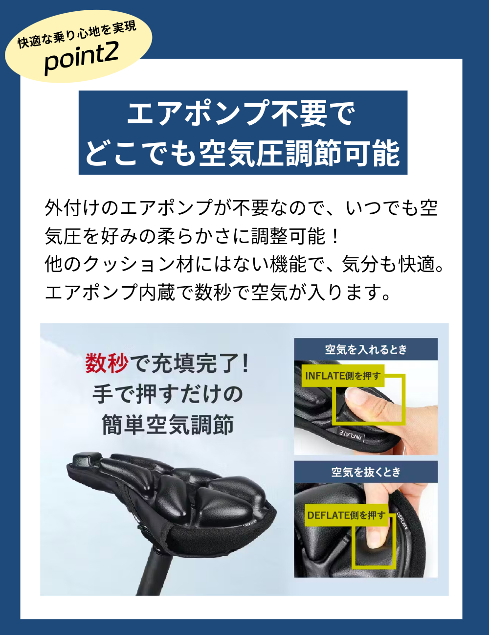 自転車 サドルカバー 痛くない 防水 衝撃吸収...の詳細画像3