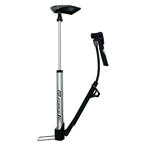 自転車 空気入れ 携帯 フレームポンプ ホース付き アルミシルバー ブラック 仏式 米式 ゲージ付き ロードバイク MTB FORCE フォース 新生活 新入学 新学期 | FORCE（自転車） | 08