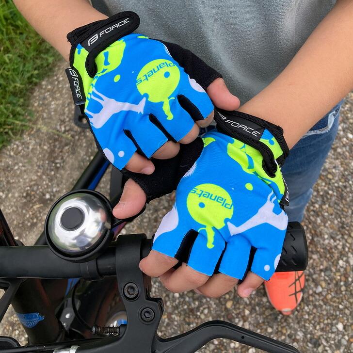 FORCE（フォース） キッズグローブ 指切りグローブ 自転車 グローブ