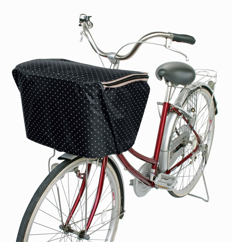 自転車 カゴカバー ファッションバスケットカバー 前カゴ用ワイド ドットブラック 大久保製作所 マルト シティサイクル 前 フロント | MARUTO（バイク、自転車） | 04