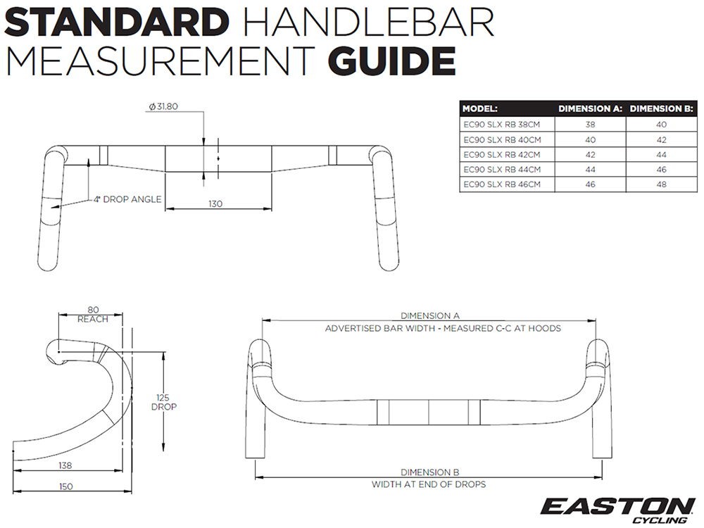 Easton EC90 42cm カーボン　ドロップハンドル B47DA Easton EC90 42cm カーボン ドロップハンドル B47DA
