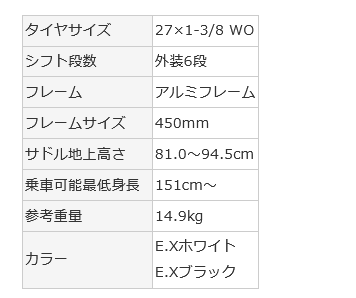 店舗受取送料割引)ブリヂストン（BRIDGESTONE） ES1（イーエスワン）1x6s クロスバイク27” ESP762 : 00654134 :  サイクルヨシダYahoo!店 - 通販 - Yahoo!ショッピング