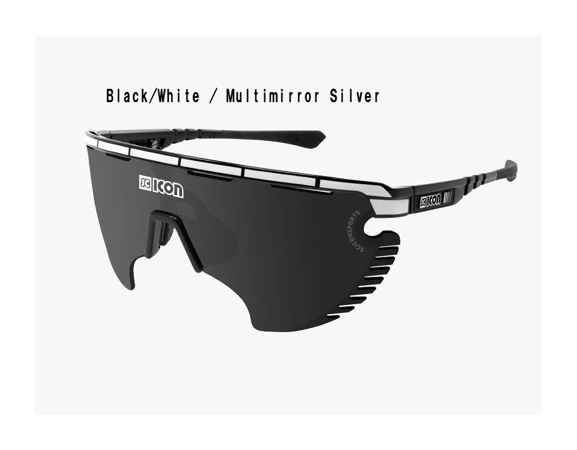 (創業110年祭)シーコン(SCICON) AEROWING LAMON(エアロウィング ラモン)<Black/White / Multimirror Silver> サングラス