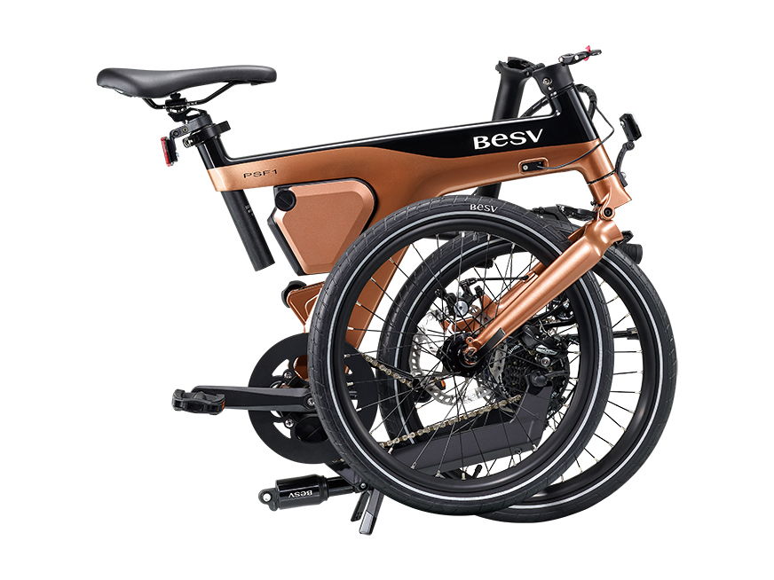 besv PSF1 電動アシスト自転車 ブラウン（カスタム品付） ベスビー(BESV) PSF1（新型フォーク） 電動アシスト折りたたみ自転車 e