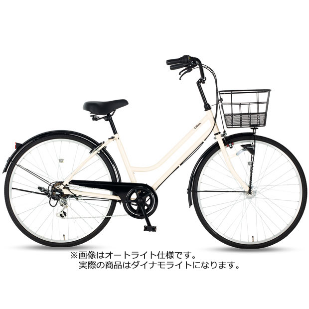 「西日本限定」「クリーム」Cream City（クリーム シティ）BAA266-O 26インチ 外装6段変速 ダイナモライト シティサイクル ママチャリ 自転車｜cyclemall｜02