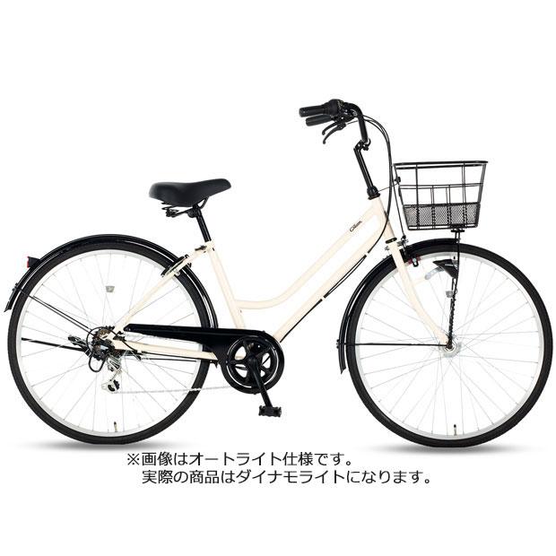 「東日本限定」「クリーム」Cream City（クリーム シティ）BAA266-O 26インチ 外装6段変速 ダイナモライト シティサイクル ママチャリ 自転車｜cyclemall｜02