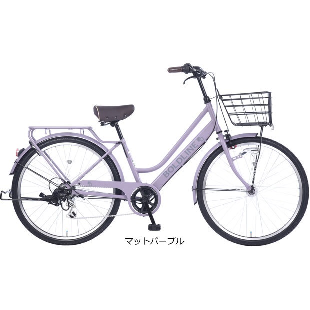 「西日本限定」「あさひ」ボールドライン-L 26インチ 6段変速 オートライト シティサイクル ママチャリ 自転車