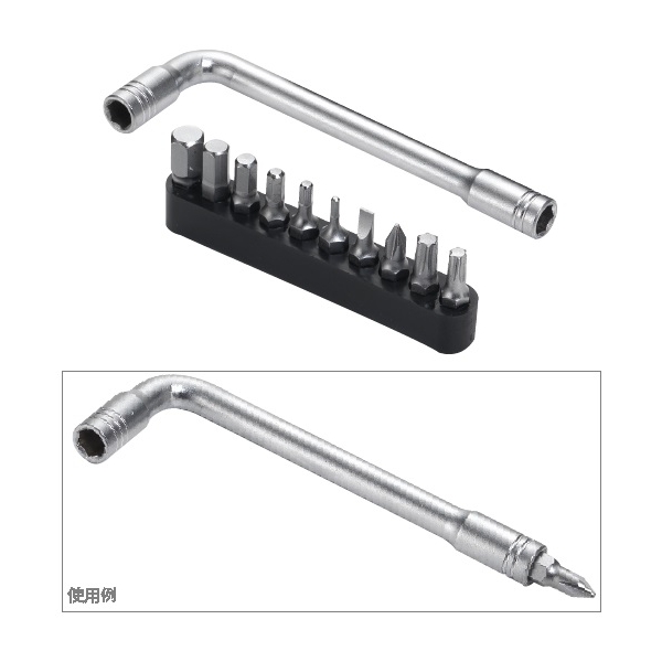 「SALE」「ジェークール」「アウトレット」JC-2266 L WRENCH TOOL KIT L型レンチ ビット10個セット 工具 ツール｜cyclemall｜02