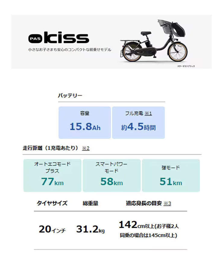 YAMAHA（ヤマハ） 「ヤマハ」PAS Kiss（パス キッス）「PA20KS」20