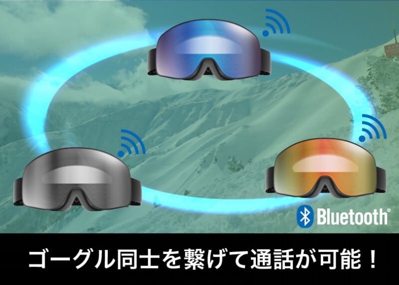 bONE 骨伝導 インカム内蔵 マグネット着脱調光レンズ SNOW GOGGLE @42000 Ice BRKR オーディオ  グループインカム ゴーグル |  | 03