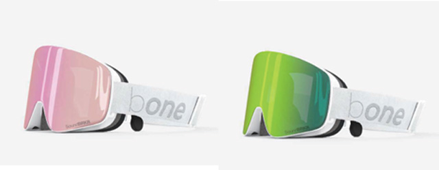 bONE 骨伝導 インカム内蔵 マグネット着脱式レンズ SNOW GOGGLE @36000 Ice BRKR オーディオ  グループインカム ゴーグル |  | 01