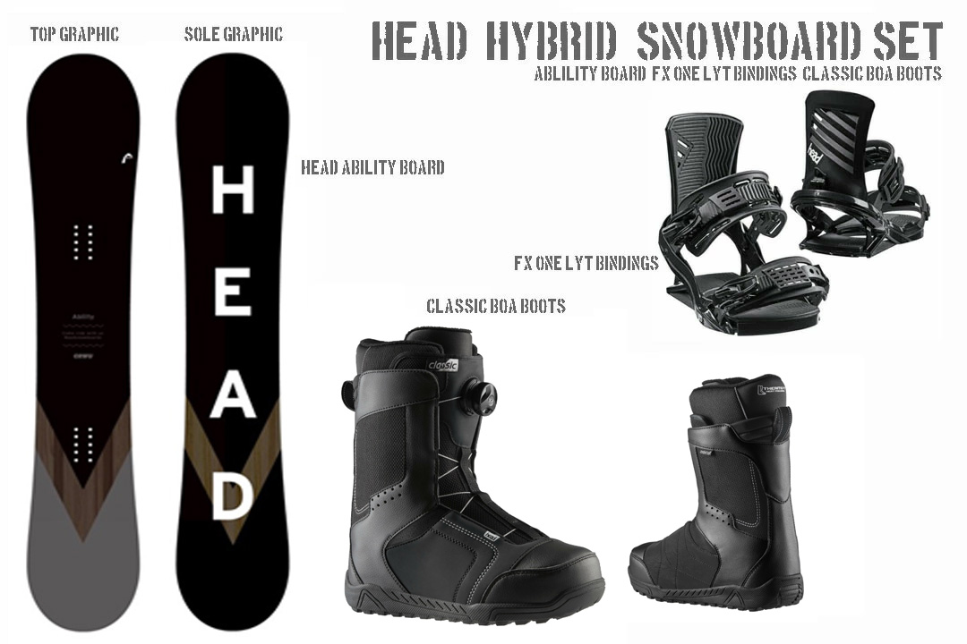 HEAD SNOWBOARDS  メンズ スノーボード 3点セット ABILITY FLOCKA ＠136000｜cyclepoint｜02