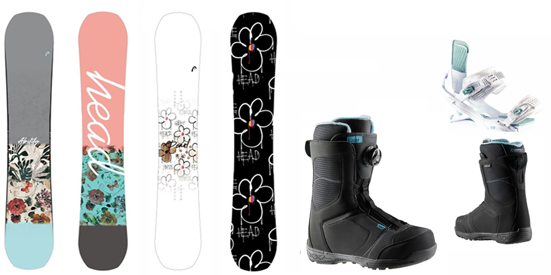 HEAD SNOWBOARDS  レディース スノーボード 3点セット ABILITY FLOCKA ＠136000