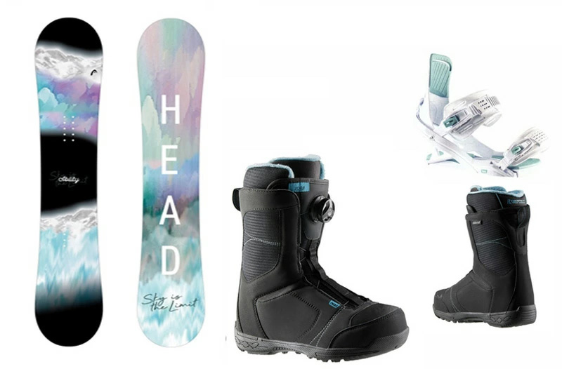 HEAD SNOWBOARDS  レディース スノーボード 3点セット ABILITY FLOCKA ＠146000 | 