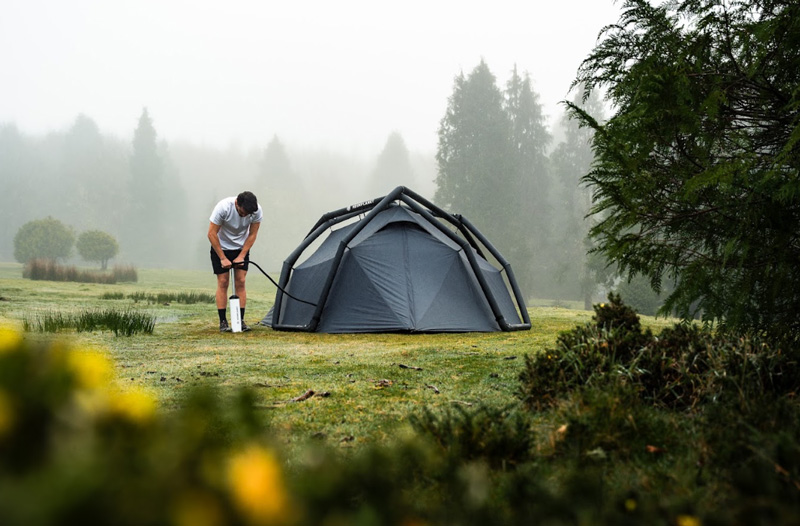 HEIMPLANET  DOUBLE ACTION FLOOR PUMP Black edition @8000 AIR TENT ハイムプラネット ワンタッチ エアーフレーム テント |  | 01
