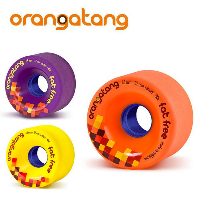 4個1セット  ORANGATANG WEELS  FAT FREE @8400 オランガタン ウィール ロング スケート 用 | 