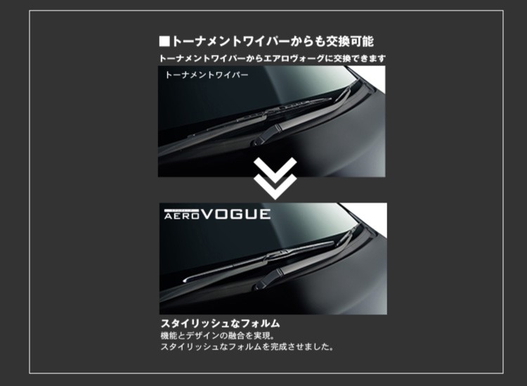  AEROVOGUE-グラファイトワイパー