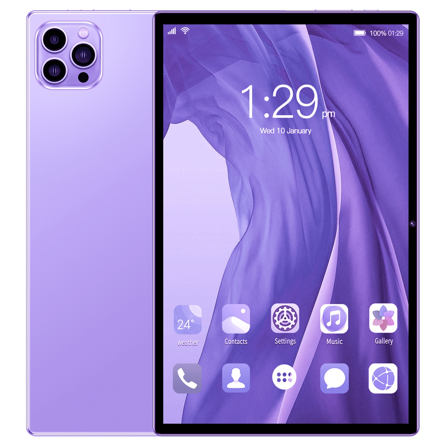Android 12 タブレット 10インチ Wi-Fiモデル 紫 パープル - タブレット