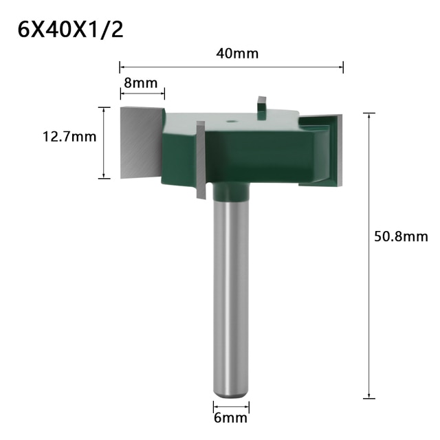 1/4 &quot;6mmシャンク4エッジtタイプスロットカッター木工ツールルータービット木材工業用グレードフライスカッタースロット｜cyukusou｜04