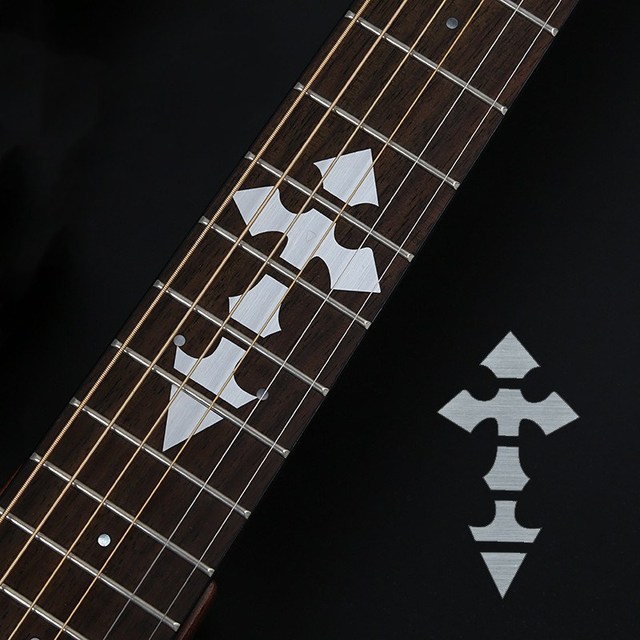 16スタイルクロスインレイデカール指板ステッカーウクレレギターアクセサリーエレクトリックアコースティックギターベース超薄型ステッカー｜cyukusou｜02