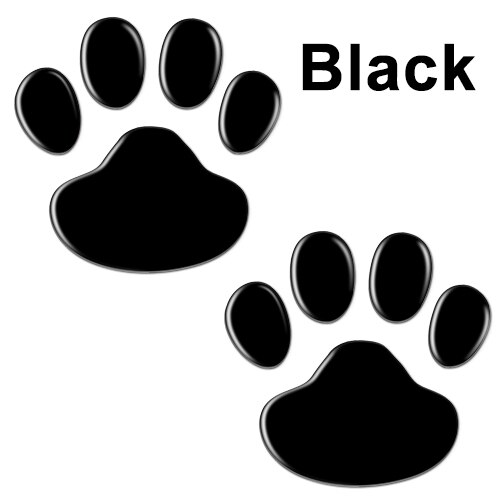 2ピース/セット車のステッカークールなデザインポw 3D動物犬猫クマの足プリントチェーンステッカーシルバーレッドブラックゴールド｜cyukusou｜03