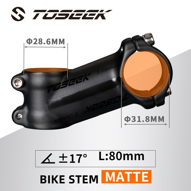 Toseek-超軽量アルミニウム自転車ハンドルバー,6/17度,mtbステム50mm-120mm,マウンテンバイク茎31.8mm｜cyukusou｜12