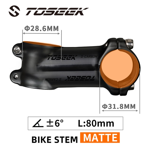 Toseek-超軽量アルミニウム自転車ハンドルバー,6/17度,mtbステム50mm-120mm,マウンテンバイク茎31.8mm｜cyukusou｜09