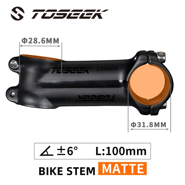 Toseek-超軽量アルミニウム自転車ハンドルバー,6/17度,mtbステム50mm-120mm,マウンテンバイク茎31.8mm｜cyukusou｜03