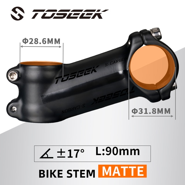 Toseek-超軽量アルミニウム自転車ハンドルバー,6/17度,mtbステム50mm-120mm,マウンテンバイク茎31.8mm｜cyukusou｜11