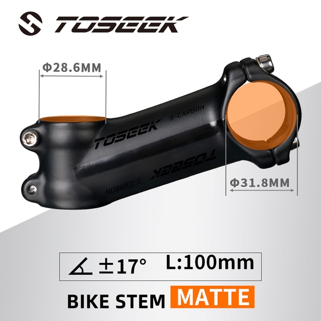Toseek-超軽量アルミニウム自転車ハンドルバー,6/17度,mtbステム50mm-120mm,マウンテンバイク茎31.8mm｜cyukusou｜14