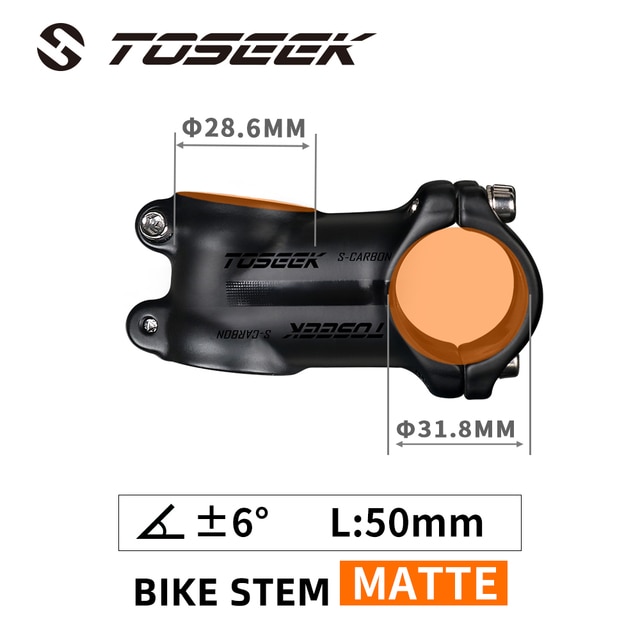 Toseek-超軽量アルミニウム自転車ハンドルバー,6/17度,mtbステム50mm-120mm,マウンテンバイク茎31.8mm｜cyukusou｜10
